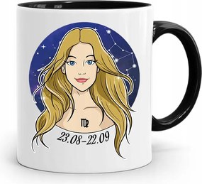 Csillagjegyek Csillagjegy Bögre Fekete Szűz nyomott mintával