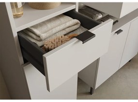 Krémszínű magas-keskeny fürdőszoba szekrény 30x190 cm Arcena – Germania