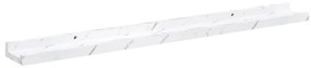 vidaXL Falpolc polcokkal 2 pcs Fehér márvány 80 x 9 x 3 cm Faanyag
