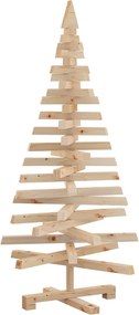 vidaXL Karácsonyfák állvánnyal Természetes 120 cm Tömör fenyőfa