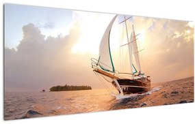 Jacht képe (120x50 cm)