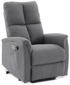 Elektromos vezérlésű szürke szövet dönthető fotel. TV-929 GREY2