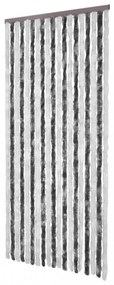 szürke és fehér zsenília rovarfüggöny 56 x 200 cm