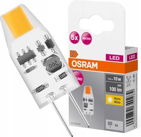 Led izzó Kapszula G4 1W 10W 100lm 2700K Meleg 12V 320° Osram 5 db