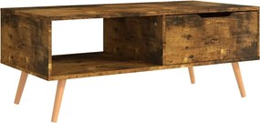 vidaXL füstös tölgy színű szerelt fa dohányzóasztal 100 x 49,5 x 43 cm