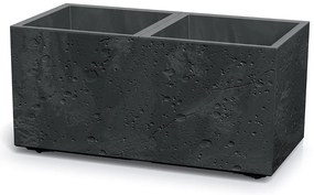 Virágcserép Prosperplast SIERRA CASE beton hatású 77 cm fekete beton