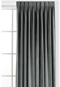Szürke bársony dimout (részleges sötétítő) függöny 140x270 cm Velto – Filumi