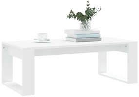 Fehér szerelt fa dohányzóasztal 102 x 50 x 35 cm