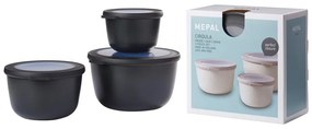 Élelmiszertartó doboz szett 3 db-os Nordic black – Mepal