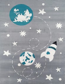 Szőnyeg 160x230 Rakéta Szürke Gyerek Szőtt