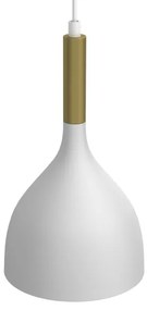 Csillár zsinóron NOAK 2xE27/15W/230V fehér/arany