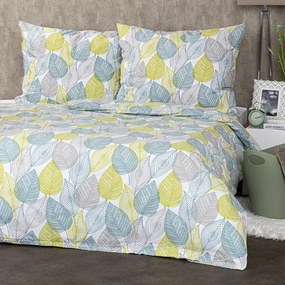 4Home Nordic Leaves pamut ágyneműhuzat, 140 x 220 cm, 70 x 90 cm, 140 x 220 cm, 70 x 90 cm