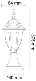 LED kültéri lámpa FLORENCJA 1xE27/10W/230V IP43