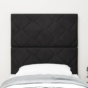 LED fejtámla Gyémánt blokk dizájn Fekete 80 cm Bársony