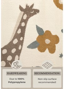 Krémszínű gyerek szőnyeg 160x235 cm Animal Safari – Hanse Home