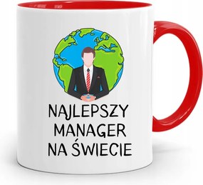 Menedzser Bögre Piros Ajándék fényképes nyomtatással