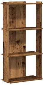 Könyvespolc 3 szintes Régi fa 60x30x120 cm Műfa