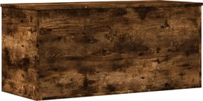 vidaXL füstös tölgy színű szerelt fa tárolóláda 100x42x46 cm