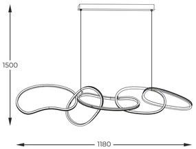Zuma Line MD7361-5A-EGT - CHOLET LED csillár 56W, 230V, arany