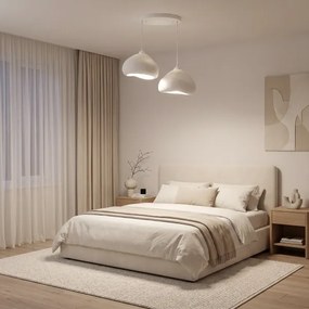 Brilagi - Kábeles függőlámpa WABI SABI 2xE27/40W/230V átm. 45 cm fehér
