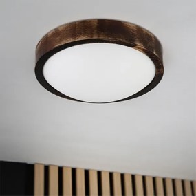 Brilagi - LED mennyezeti lámpa CARVALHO SLIM SMOKEY LED/20W/230V tölgy átm. 27,5 cm