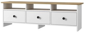 TV asztal/szekrény Ottawa (fehér + zafír tölgy). 1088863