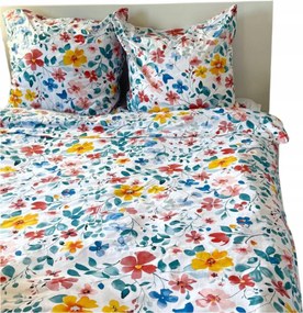 Ágynemű garnitúra téli pamut szatén Új Virágmintás 160x200 cm