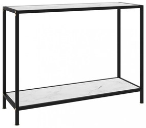fehér edzett üveg tálalóasztal 100 x 35 x 75 cm