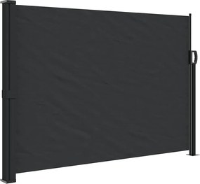 Fekete kihúzható oldalsó napellenző 140 x 300 cm