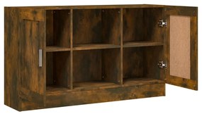 füstös tölgy színű szerelt fa tálalószekrény 120 x 30,5 x 70 cm