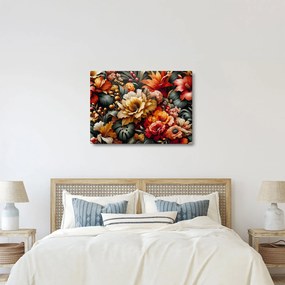 Kép - Narancs-vörös virágok (70x50 cm)