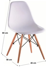 DIDIER III NEW modern 80cm étkezőgarnitúra 4 étkezőszékkel N