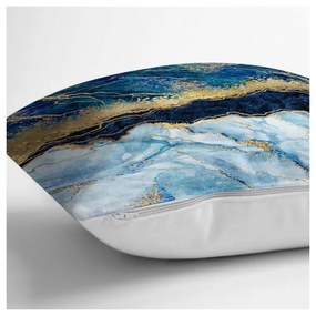 Marble With Blue párnahuzat, 45 x 45 cm - Minimalist Cushion Covers