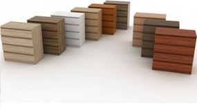 2 ajtós komód 4 fiókkal, tölgy sonoma, HANY NEW 010