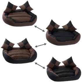 PESTUFF Kutyafekhely 75 x 80 x 20cm fekete/barna