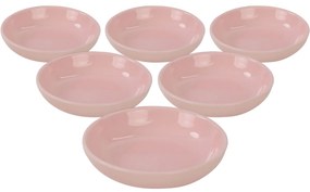 Lunis kerámia tál 13 cm 6 db-os szett, világos rózsaszín