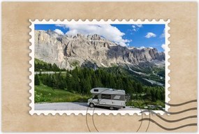 Poszterek 90x60 Utazás lakóautóval a hegyekbe