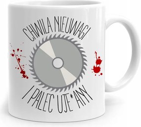 Ajándék Bögre Asztalosnak A Figyelmetlenség Pillanata És Az Ujj A fénykép nyomtatásával