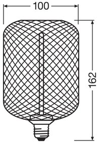 LED Dimmelhető izzó DECOR FILAMENT E27/3,5W/230V 1800K arany - Osram