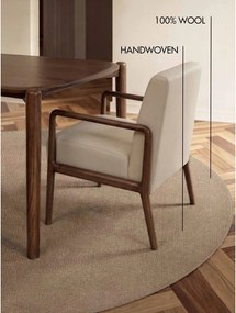 Bézs kézi szövésű gyapjú kerek szőnyeg ø 200 cm Greenwich – Ted Baker