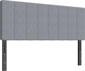 HOMCOM állítható kárpitozott fejvég, 3 magasság, lenvászonhatású, habbetétes, fém lábakkal — szürke (150–160 cm ágyhoz) | Aosom