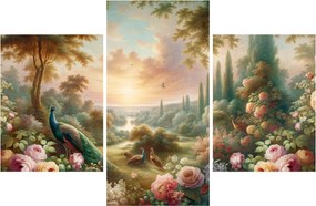 Kép - Pávák a kertben (90x60 cm)