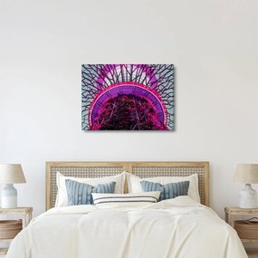 Absztrakt kép - lila ágak (70x50 cm)