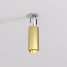 DK/EU-2615-SB Surface mounted ceiling downlight SHINE TUBE series, D45*H115, LED, IP20, 3000К, 7W, RA≥90, satin brass color, aluminum — DK/EU-2615-SB