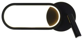 MONET LED fali lámpa 13W+2W, 230V, 3000/4000/6000K, fekete