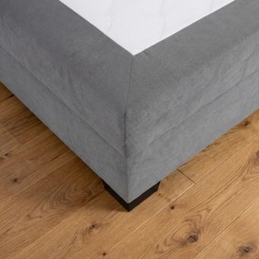 Boxspring ágy, 200x200, szürke, APRIL