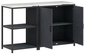 Konyhai Tároló Készlet ajtóval 2 pcs Antracit 150 x 50 x 92 cm