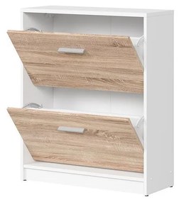 Cipőtároló (cipősszekrény) Nepo Plus 29 (fehér + szonoma tölgy) . 1098394