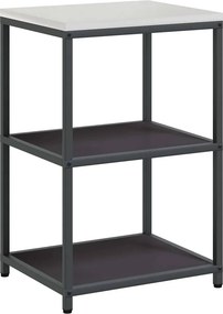 vidaXL Konyhai Tárolás polcokkal tárolóval Fekete 60 x 50 x 92 cm Acél