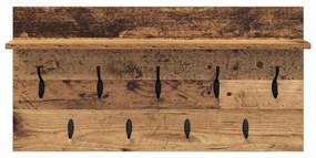 Fali Kabáthorog polcokkal Régi fa 80 x 40 x 12 cm Faanyag